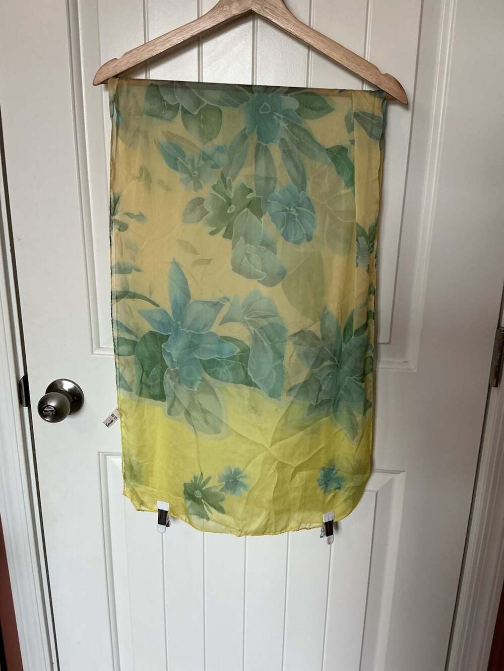 Vintage Saldarini Floral Print 100% Silk Scarf